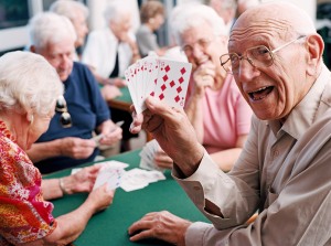 Senior citizen - playing cards - bridge